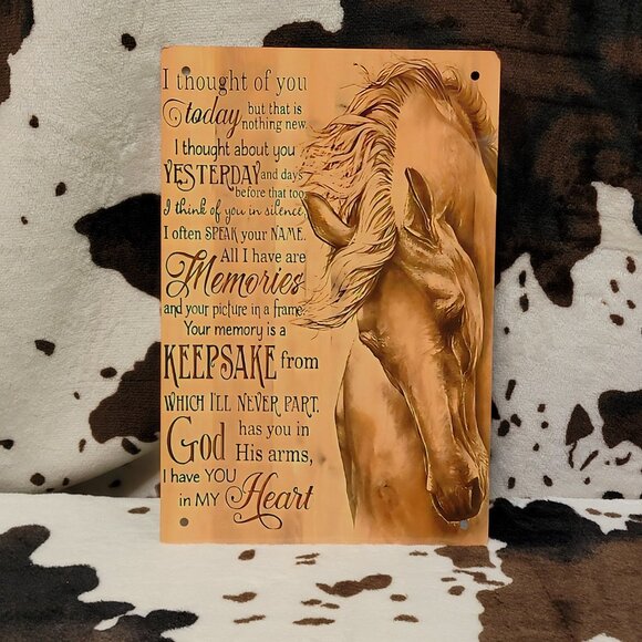 Horse Quote Western Tin Sign Door Home Metal Wall Decor - Picture 4 of 5